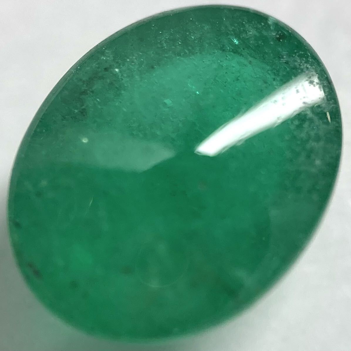 (天然エメラルド1.690ct)m 約7.9×6.3mmソーティング付 ルース 裸石 宝石 ジュエリーjewerly emerald DE5/EA1 テEA8 K_画像2