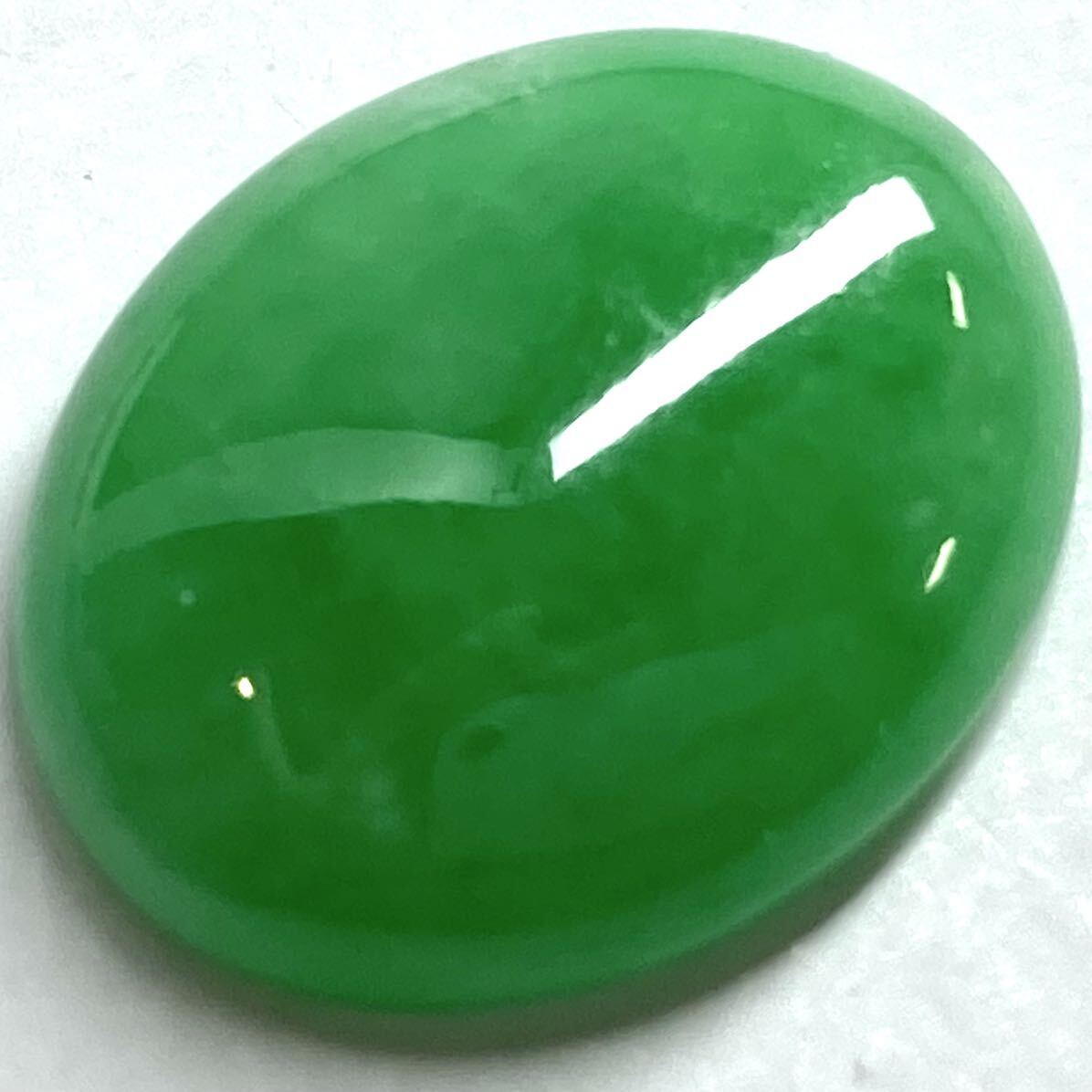 (天然本翡翠10.261ct)m 約17.2×14.0mm ルース 裸石 宝石 ジュエリー jade jadeite ジェダイト DC0/DE0 K_画像1