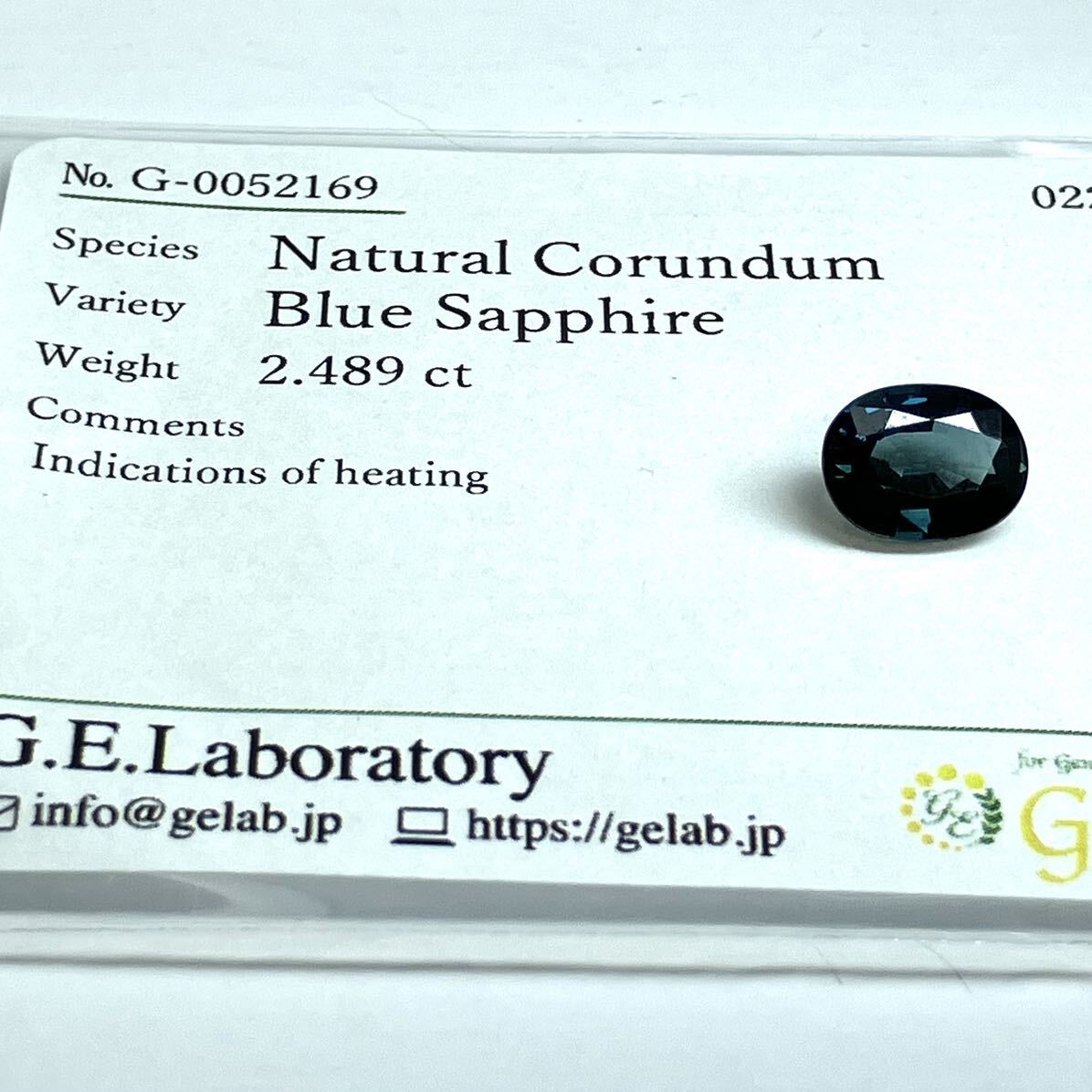 (天然サファイア2.489ct)m 約9.0×7.0mm ルース 裸石 宝石 ジュエリー sapphire corundum コランダム テDE0 K_画像3