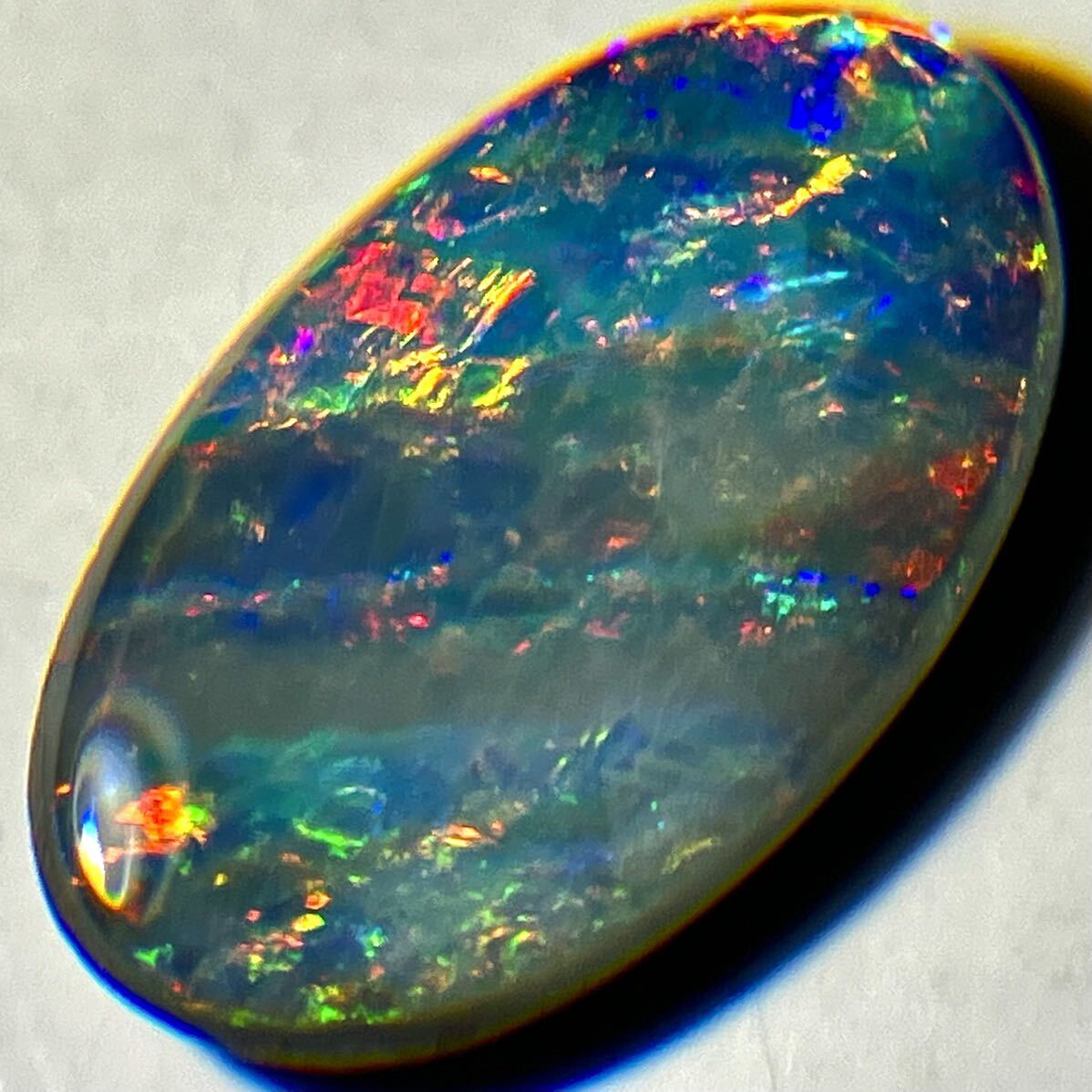 . color effect!!( natural boruda- opal 1.806ct)m 11.8×6.8mm loose unset jewel boulder opal gem jewelry jewerlyteDE0 K