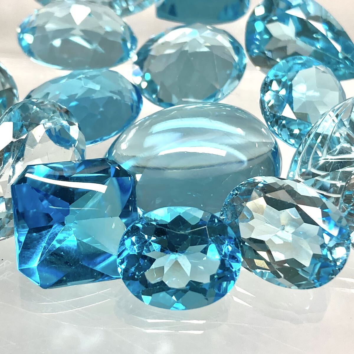 ( natural blue topaz . summarize 200ct )M loose unset jewel jewelry blue topaz jewelry blue topaz DF0 ①
