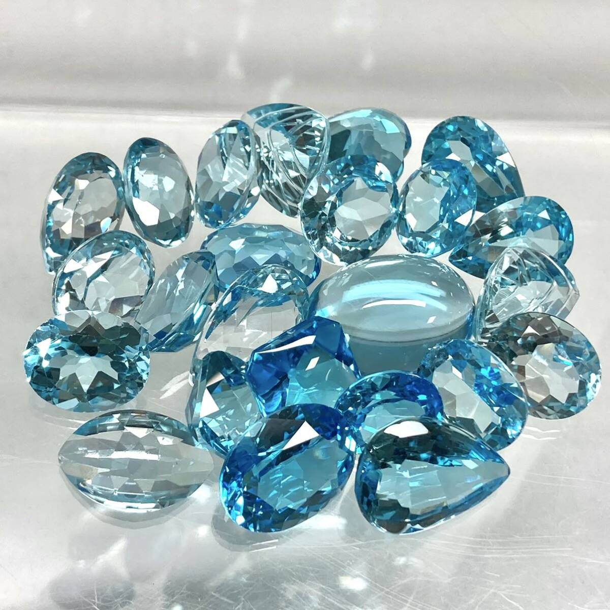 ( natural blue topaz . summarize 200ct )M loose unset jewel jewelry blue topaz jewelry blue topaz DF0 ①