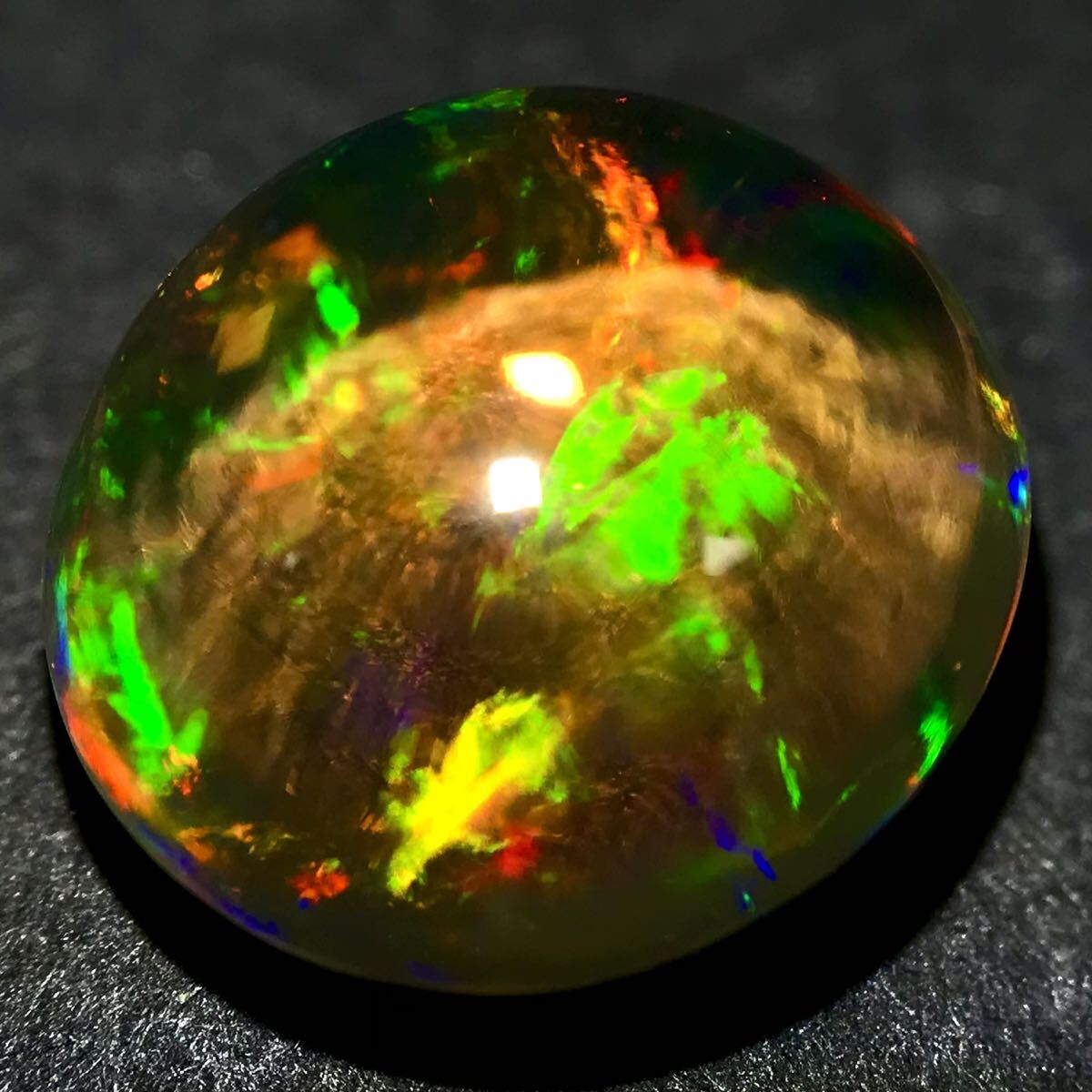 遊色効果!!(天然オパール2.029ct)m 約9.2×8.5mm ルース 裸石 宝石 ジュエリー jewelry opal iの画像2