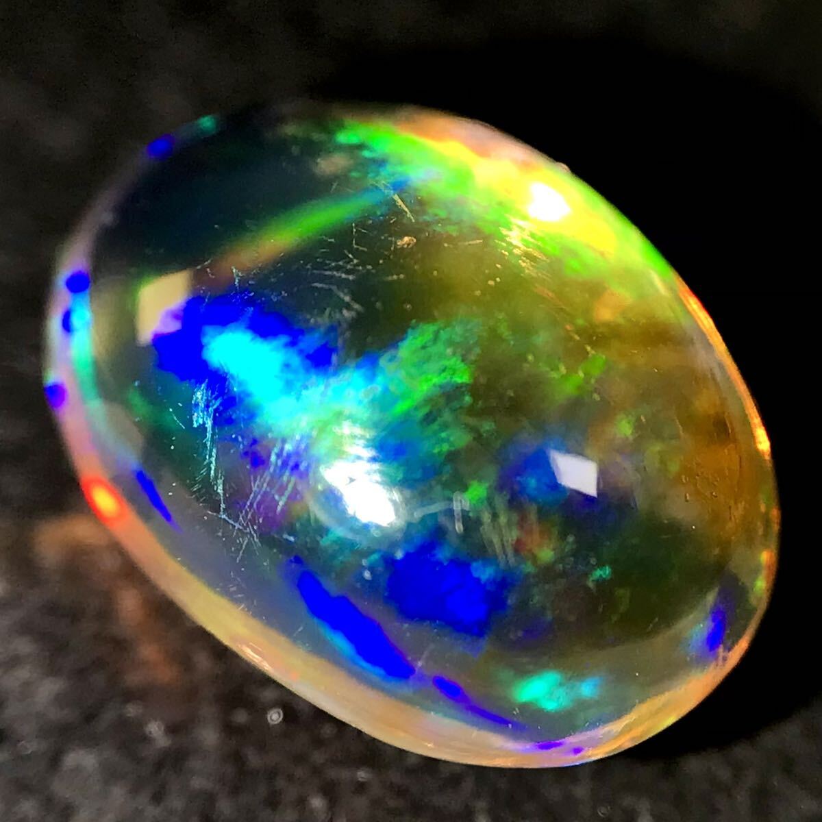 遊色効果!!(天然オパール1.914ct)m 約10.0×7.5mm ルース 裸石 宝石 ジュエリー jewelry opal iの画像2