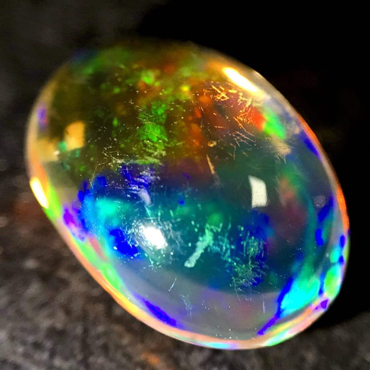 遊色効果!!(天然オパール1.914ct)m 約10.0×7.5mm ルース 裸石 宝石 ジュエリー jewelry opal iの画像1