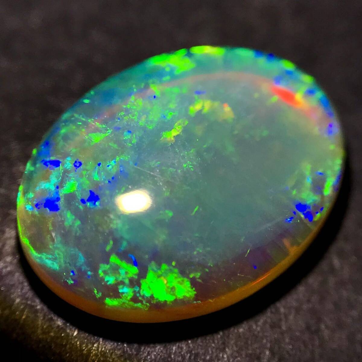 遊色効果!!(天然オパール3.553ct)m 約14.0×10.7mm ルース 裸石 宝石 ジュエリー jewelry opal i_画像2