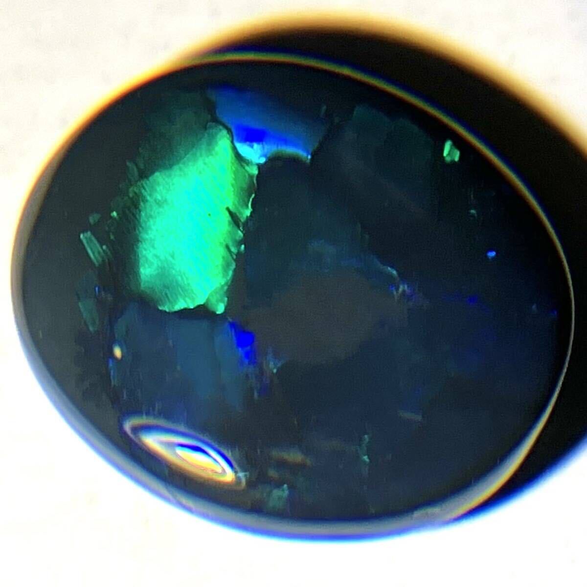 4.4ct!!. цвет эффект!! ( натуральный black opal 4.400ct)m примерно 6.5×5.1mm разрозненный камни не в изделии драгоценнный камень ювелирные изделия jewerly black opal EC0/EI0teED4 K