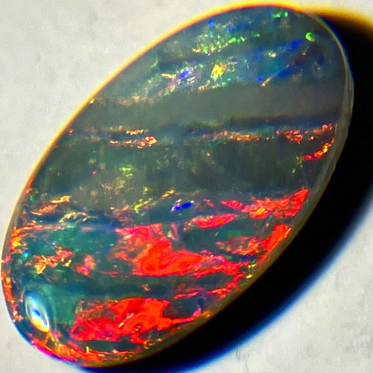 . color effect!!( natural boruda- opal 1.806ct)m 11.8×6.8mm loose unset jewel boulder opal gem jewelry jewerlyteDE0 K