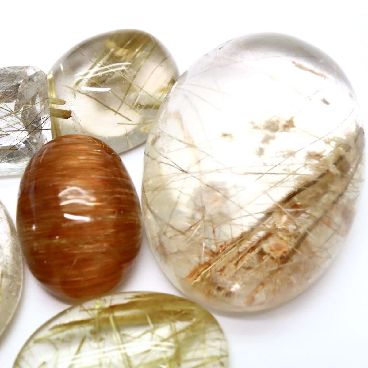 ( natural rutile quartz 6 point . summarize 100ct)m loose unset jewel gem jewelry jewelry crystal crystal quartz K
