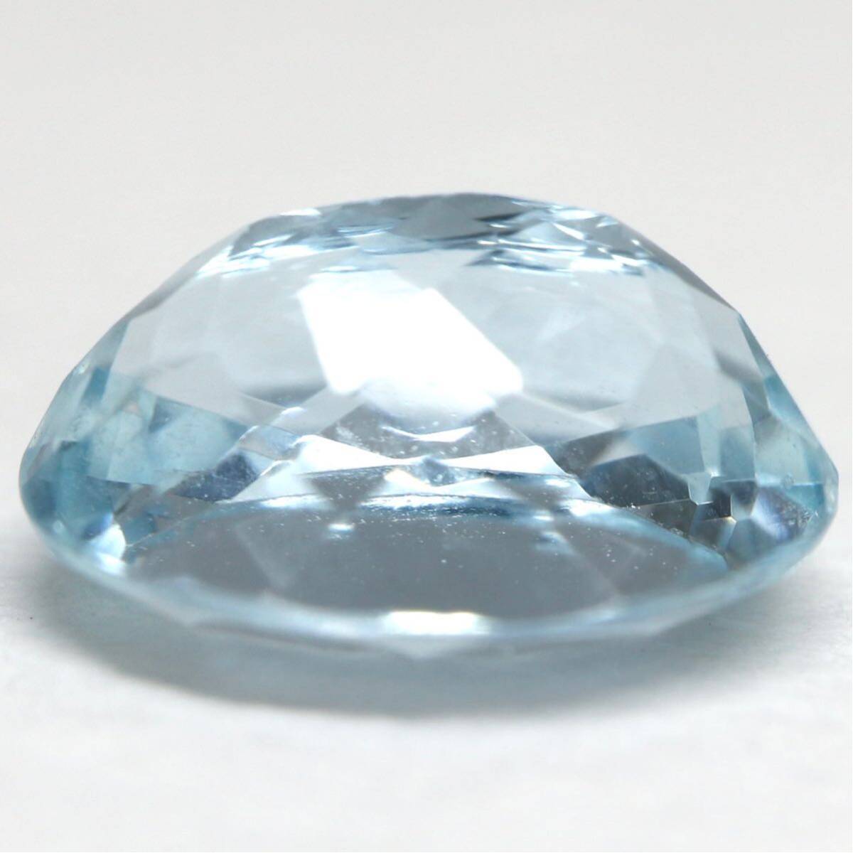 (天然アクアマリン1.327ct)m 約8.1×6.0mm ルース 裸石 aquamarine ベリル 宝石 ジュエリー K_画像3