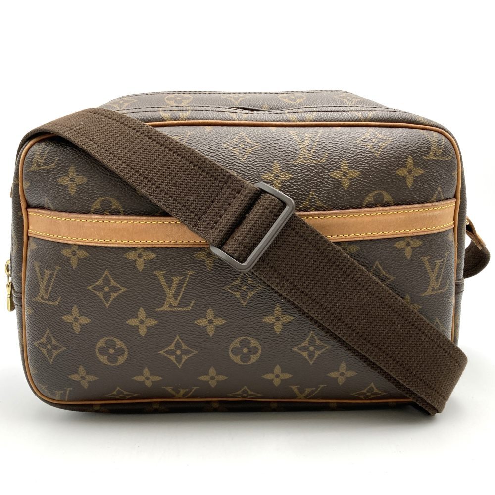 【ベタ無し】LOUIS VUITTON ルイ・ヴィトン M45254 リポーターPM 斜め掛け ショルダーバッグ ブラウン モノグラム レディース ウィメンズ_画像1