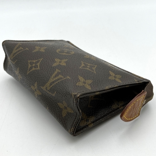 【ベタ無し】ルイ・ヴィトン M47546 ポッシュトワレット15 ポーチ モノグラム ブラウン PVC LOUIS VUITTON_画像3