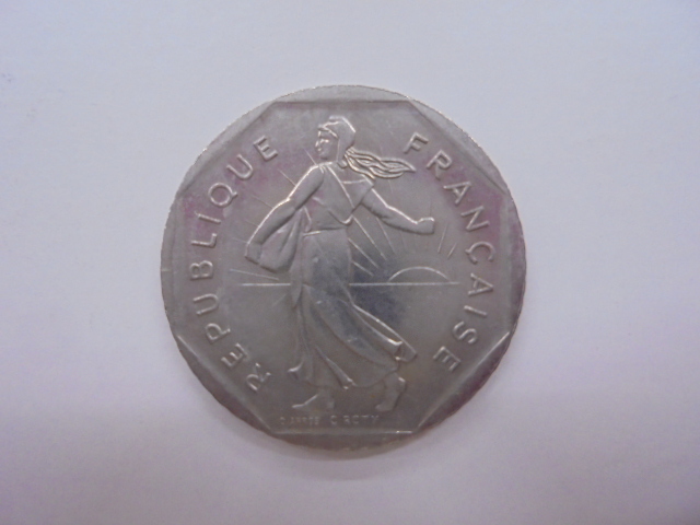 【外国銭】フランス 2フラン ニッケル貨 1979年 古銭 硬貨 コイン ②_画像2