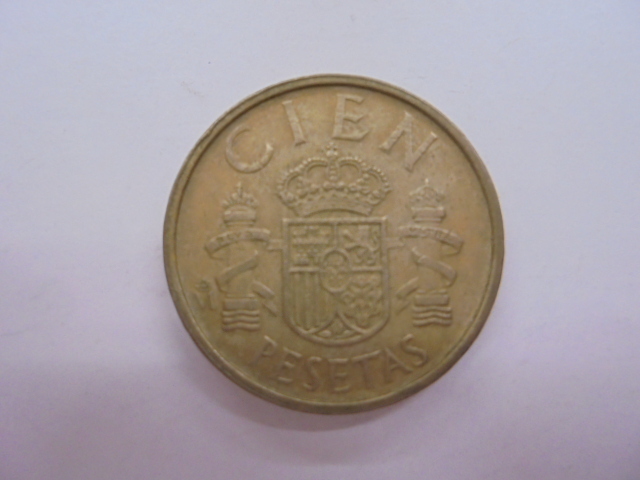 【外国銭】スペイン 100ペセタ CIEN 1988年 ファンカルロス1世 古銭 硬貨 コイン_画像1