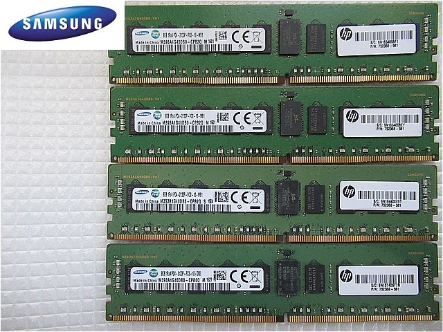 在庫僅少【今週のサーバー向けメモリ(保証付き)】SAMSUNG 2R*8 PC4-2133P-RE0-10-DC0 8GB×4枚 計32GBの画像1