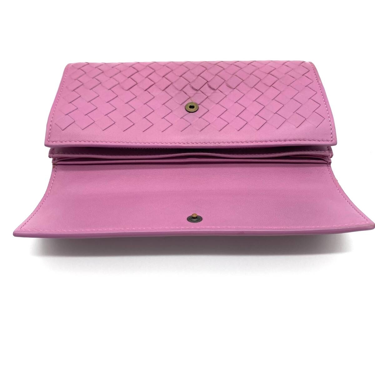 Bottega Veneta Intrecciato Round Zip Wallet Pink ボッテガ イントレチャート ラウンドジッパー 財布