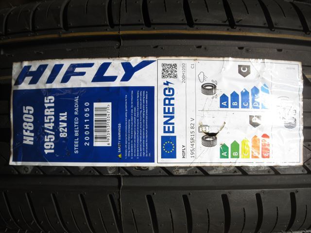 中古 ホイールタイヤ 4本 195/45R15 2021年製 エンケイ ビッグエンドバレル ラジアル タイヤ ハイフライ HF805_画像5