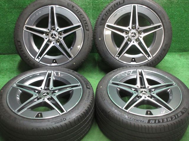 中古 ホイールタイヤ 4本 225/45R18 2022年製 9分山 メルセデスベンツ純正 Cクラス W206 ラジアル タイヤ ML プライマシー4 MO_画像1