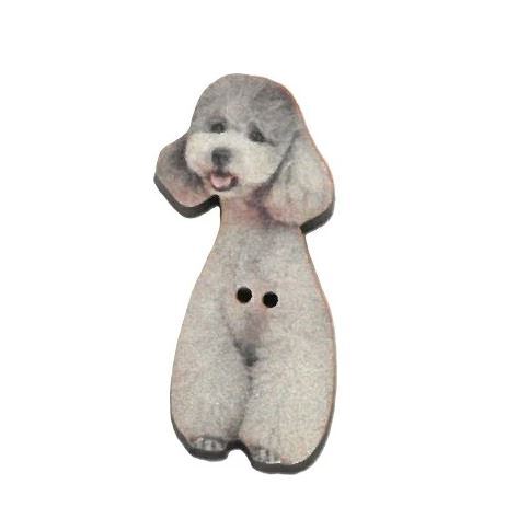 ティーカップ プードル 犬 フランス 製 木製ボタン アトリエ ボヌール ドゥ ジュール 小物 雑貨 パタミン ボタン 刺繍 ハンドメイド_画像3