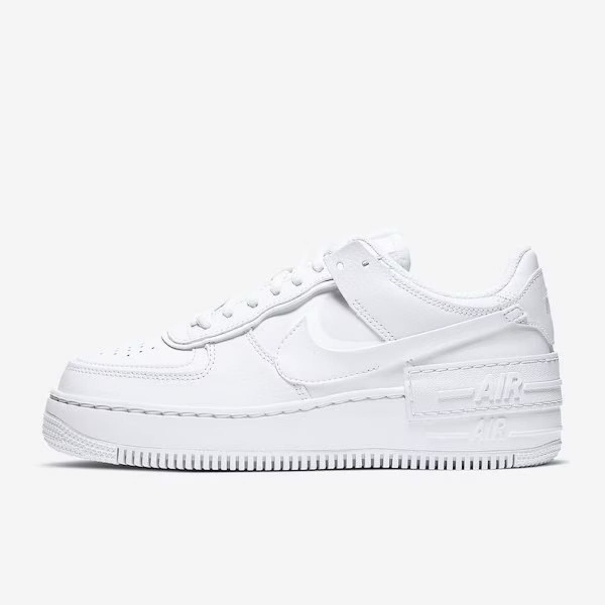 【新品26.5cm相当】NIKE W AF1 SHADOW エアフォース 1 シャドウ トリプルホワイト 厚底