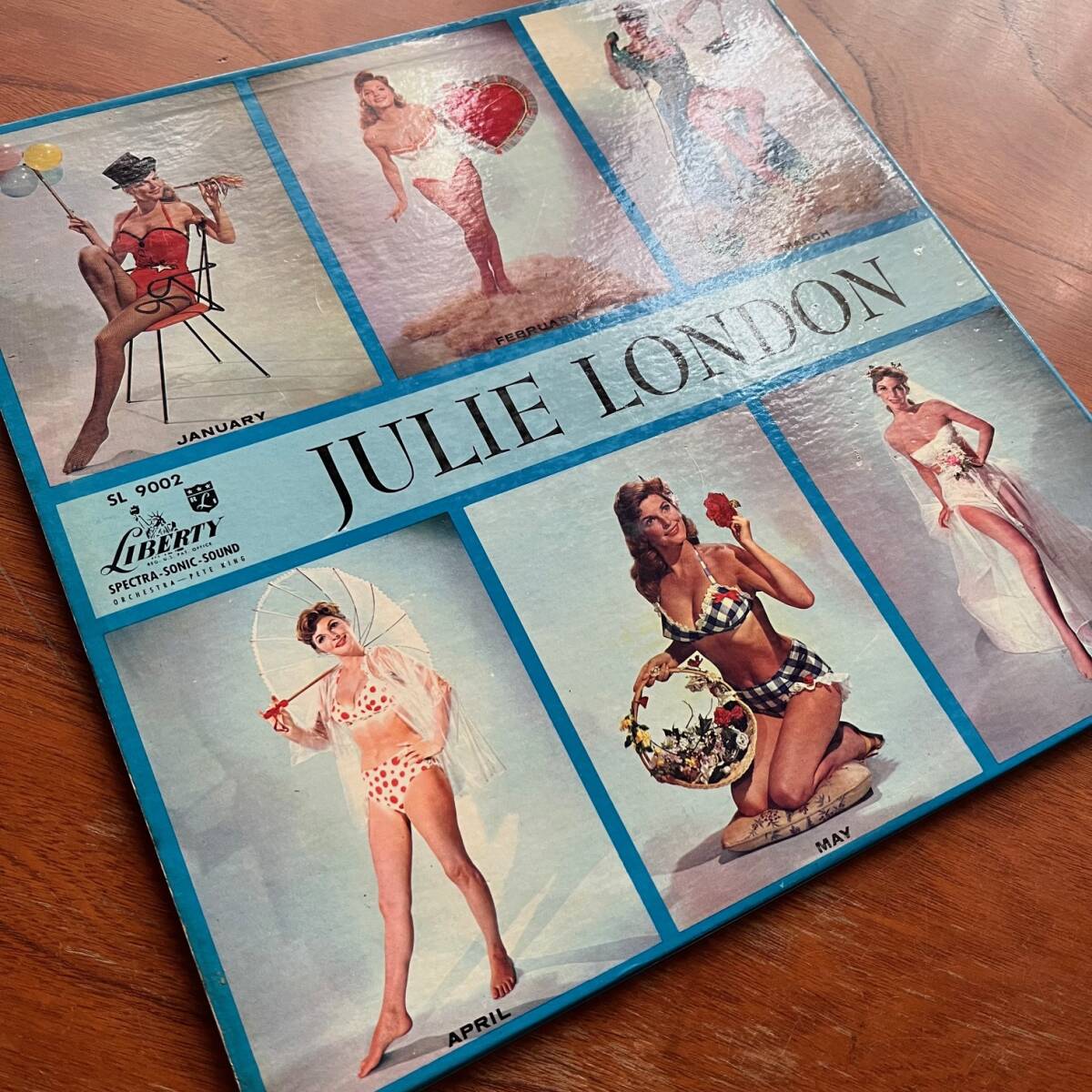 【USオリジナル盤 LIBERTY 1st MONO MAROON SL-9002】JULIE LONDON『CALENDAR GIRL』ジュリー・ロンドン / カレンダー・ガール / SEXY 美女_画像2