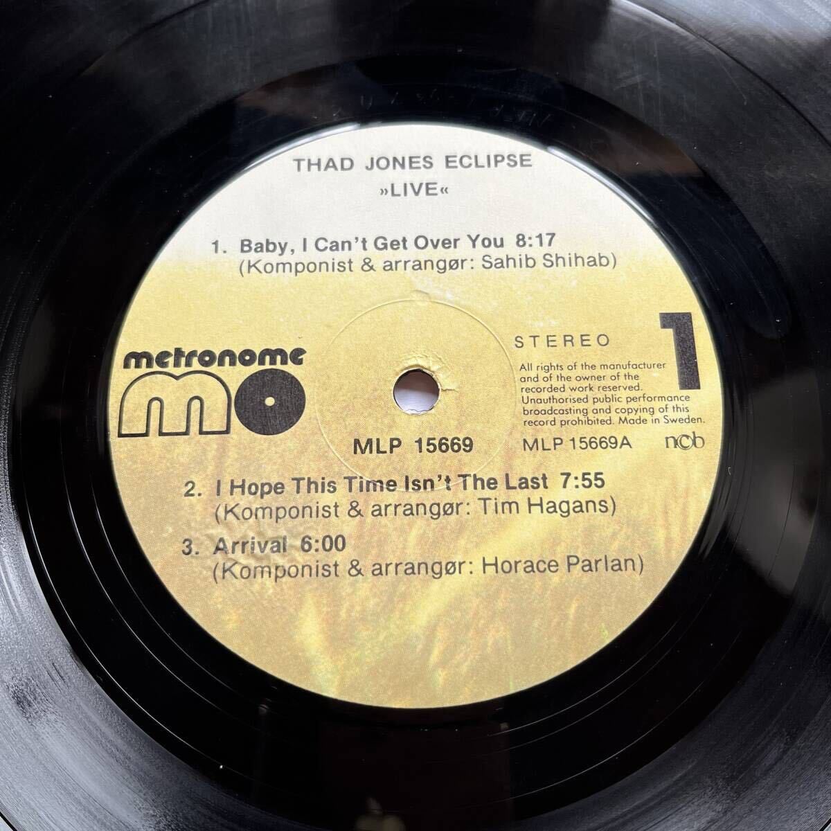 【DENMARK オリジナル METRONOME 欧 ビッグバンド名盤】THAD JONES ECLIPSE LIVE AT JAZZHUS SLUKEFTER TIVOLI/SAHIB SHIHAB/HORACE PARLAN_画像3