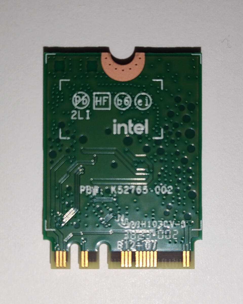 Intel AX210NGW Wifi 6E LANカード ネットワークカード 802.11AX 5400Mbps Bluetooth 5.3 M.2 2230★ジャンク★_画像2