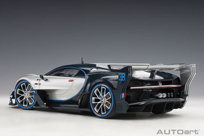 AUTO art 70987 1/18 Bugatti Vision gran turismo ( металлик * серебряный | голубой * карбоновый )