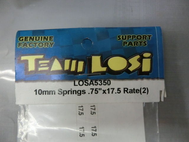 LOSI A-5350 10mm Springs.75**X17.5 Rate(2)