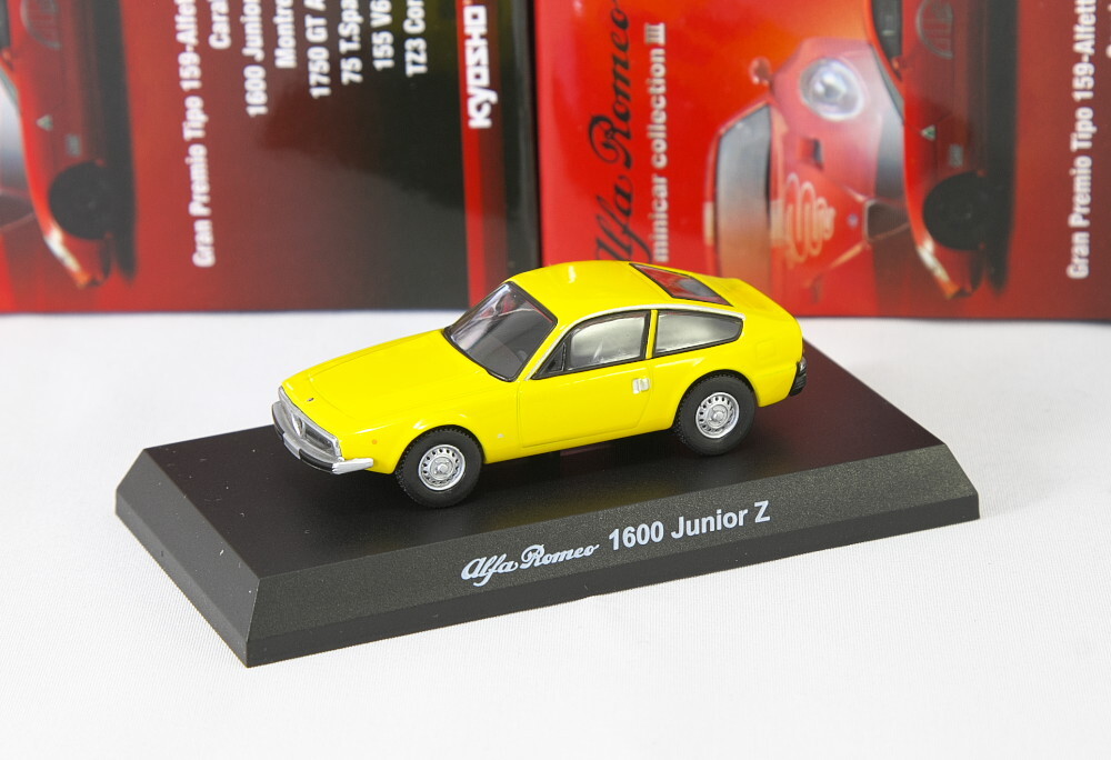 京商 1/64 アルファロメオ 1600 ジュニア Z イエロー アルファロメオ ミニカーコレクション3 Kyosho 1/64 Alfa Romeo 1600 Junior Z Yellow_画像1