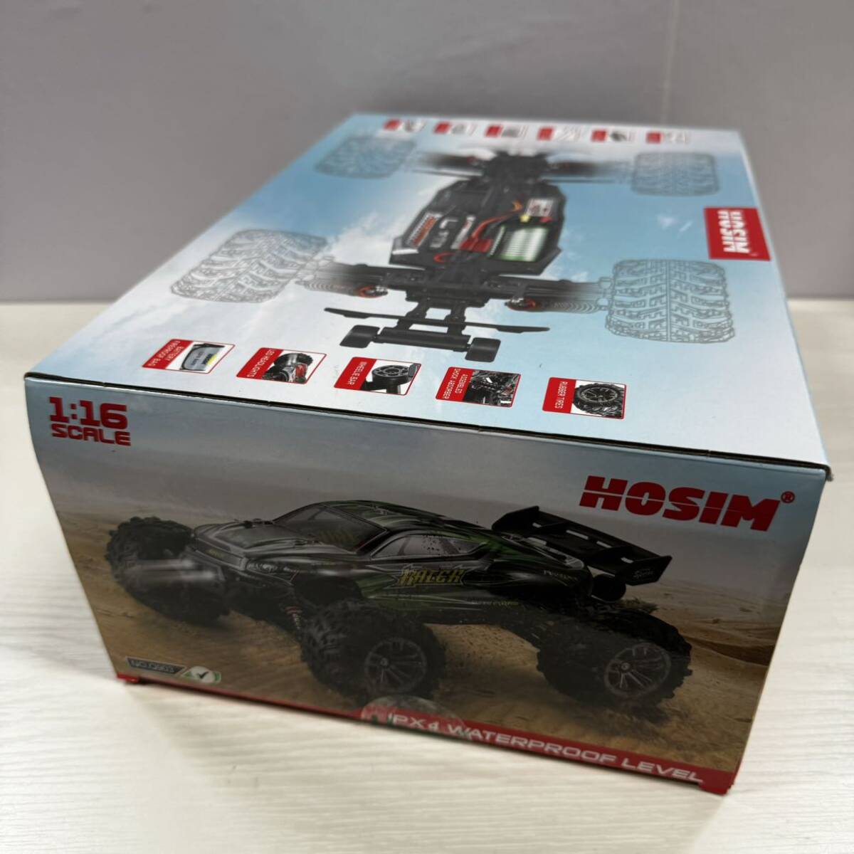 Hosim ラジコンカー オフロード 4WD 高速 55+km/h Brushless Motor 1/16 防水ラジコン2.4Ghz無線操作 ブラシレスモーター バッテリー2点 の画像7
