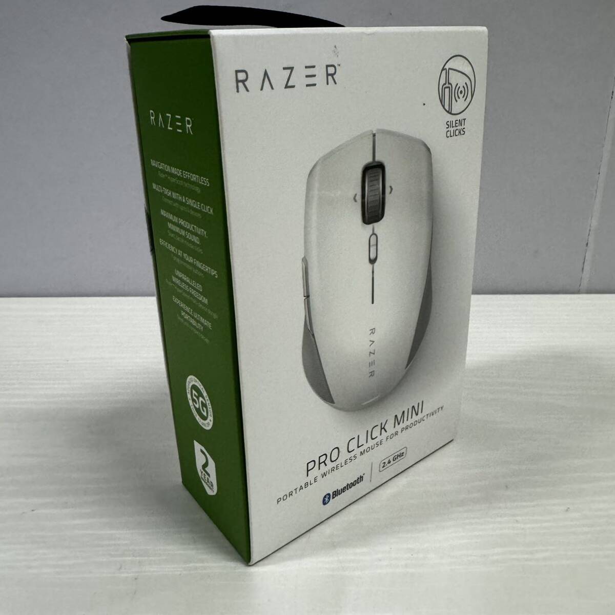 Razer Pro Click Mini ワイヤレス マウス 2.4GHz Bluetooth 静音 メカニカルスイッチ 無線 12,000DPI Razer 5G光学センサー 7ボタン の画像1