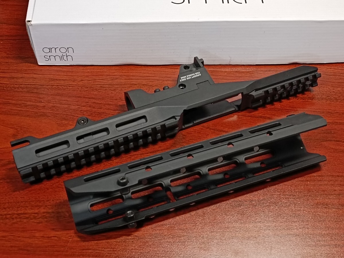 arron smith SAG MK2.1 ハンドガード 東京マルイ AKM ガスブローバック対応 M-LOK 傷有り アウターバレル ガスブロック マウント レイル_画像4