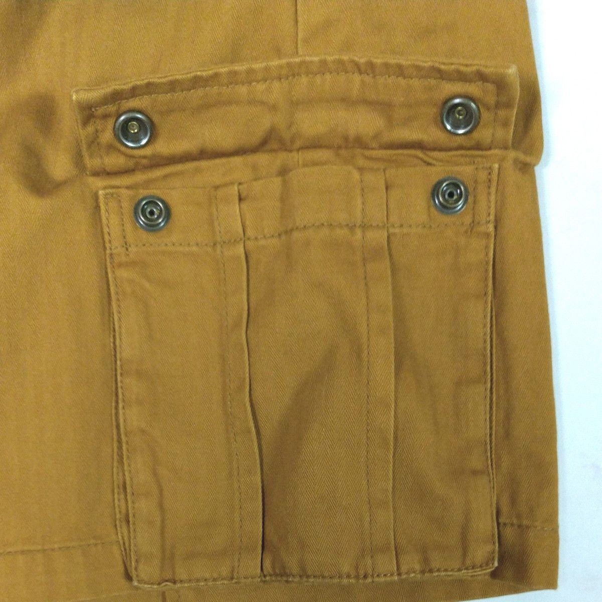 SLY スライ MILITARY カーゴ オレンジブラウン サイズ2（W68） フラップポケット ショートスカート ミニスカート 