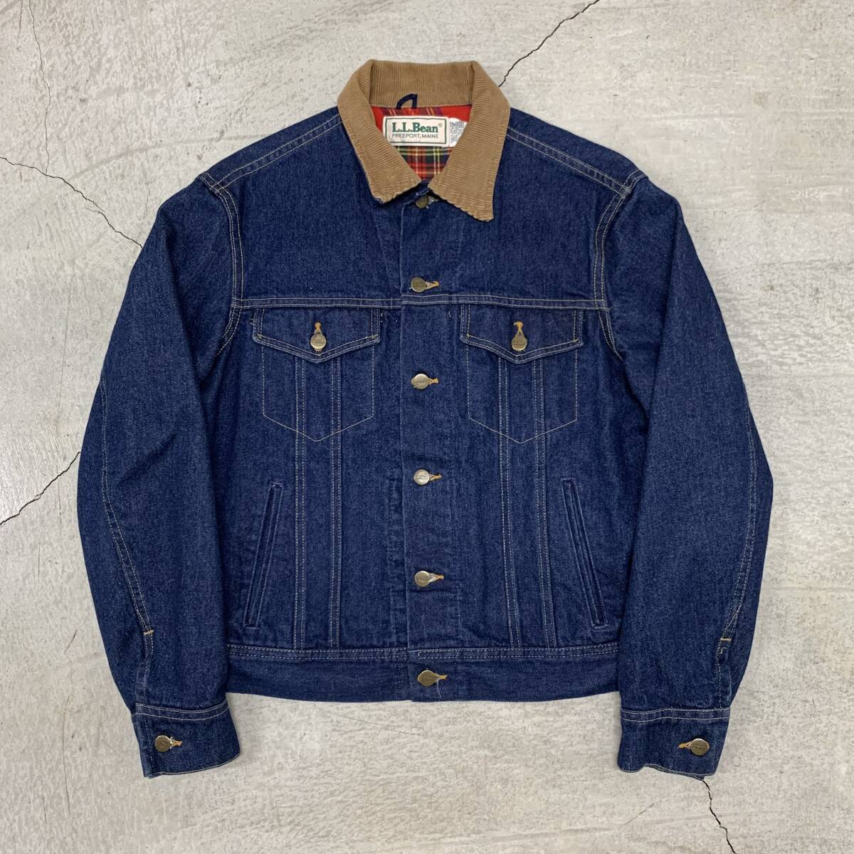 6230円 80s LL BEAN エルエルビーン USA製 ネルライナー 襟 6230円 80s LL BEAN エルエルビーン USA製 ネルライナー 襟