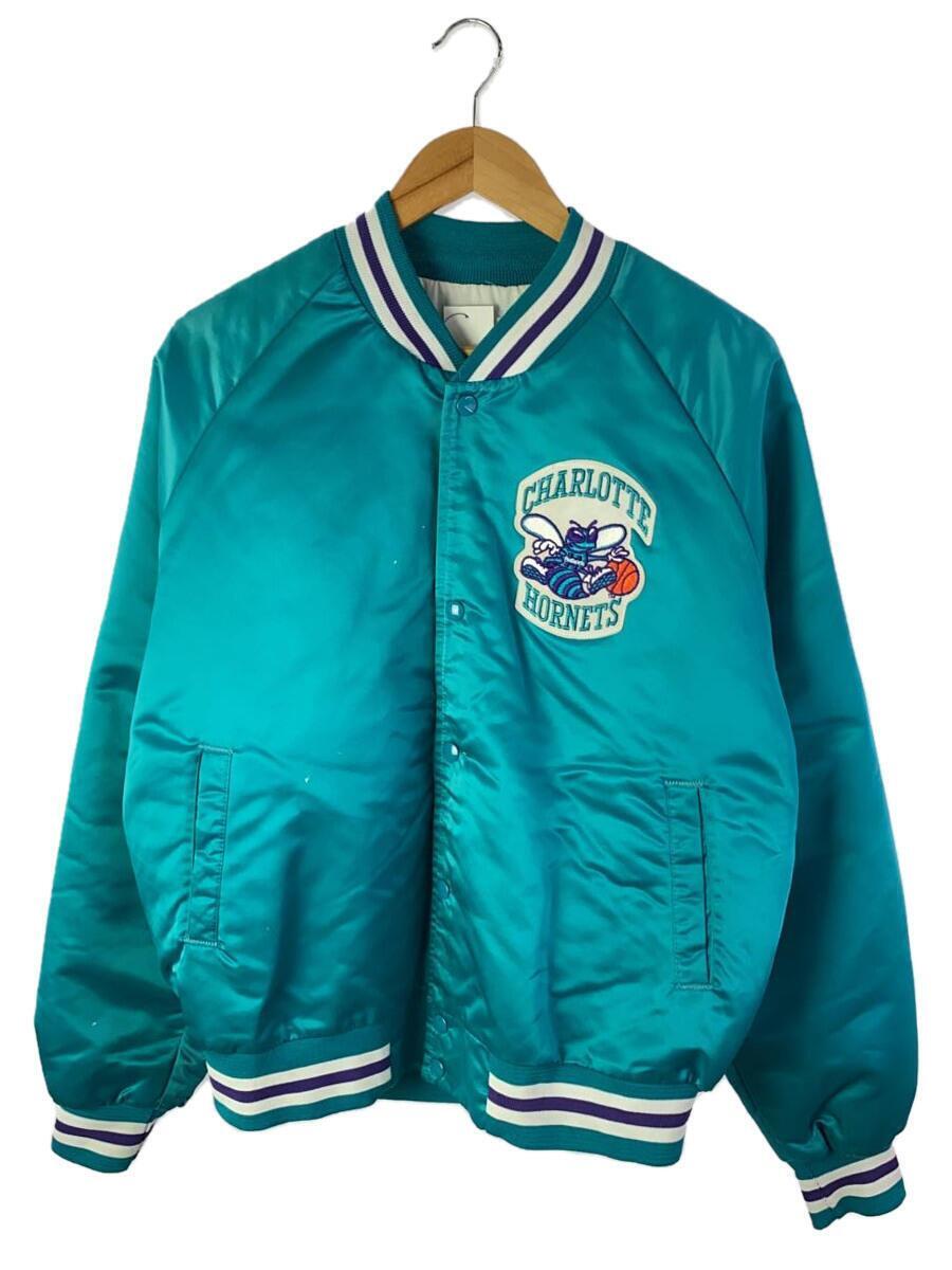 CHARLOTTE HORNETS/スタジャン/L/ナイロン/BLU/USA製の画像1