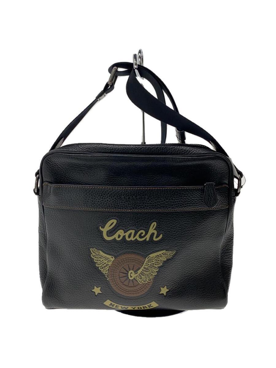 COACH◆ショルダーバッグ/レザー/BLK/F39699_画像1