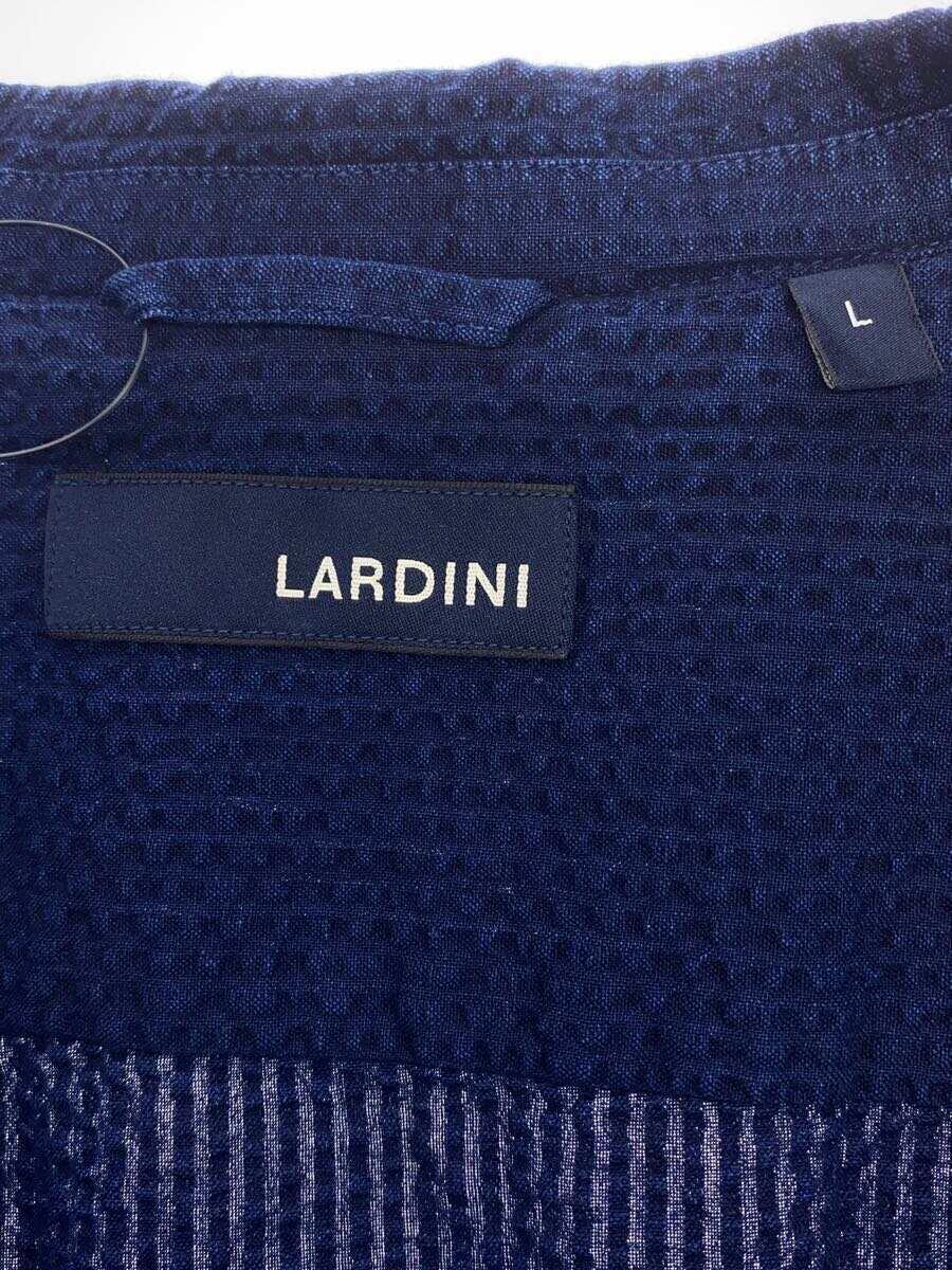 LARDINI◆ブートニエール/イタリア製/テーラードジャケット/L/コットン/NVY_画像3