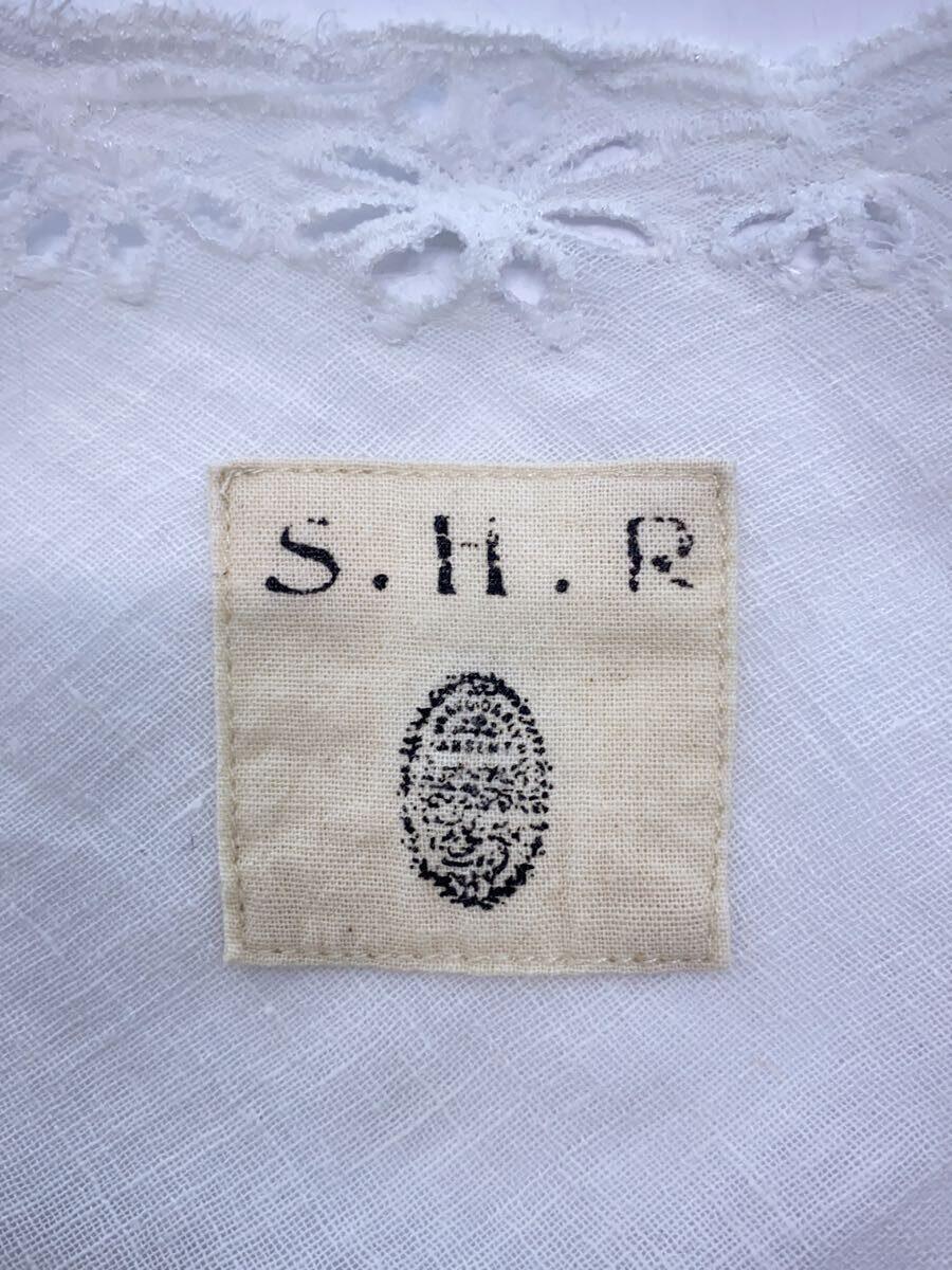 SHARE SPIRIT* race /7 minute sleeve blouse /36/linen/ white /SFS1205