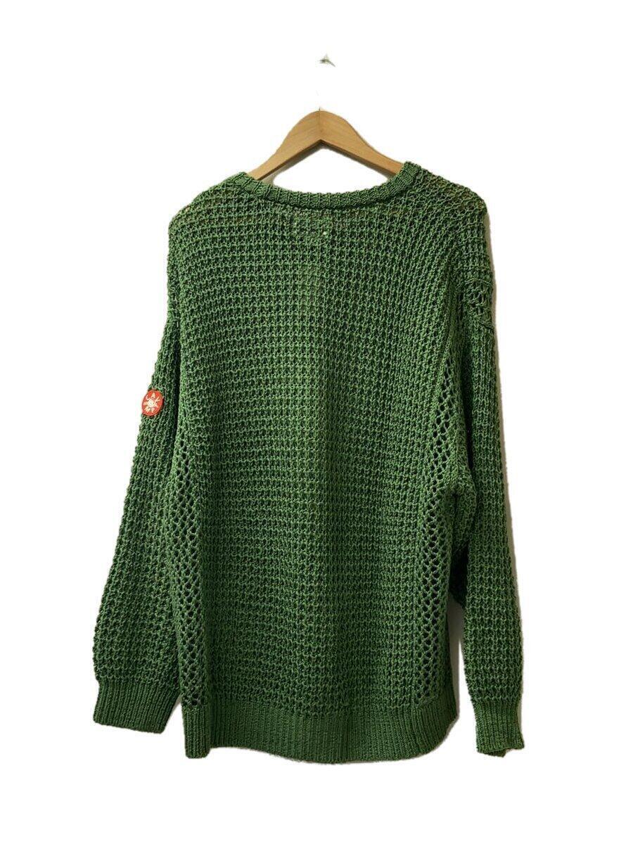 C.E(CAV EMPT)◆SIDE MESH LOOSE WAFFLE KNIT/セーター(薄手)/L/モヘア/GRN_画像2