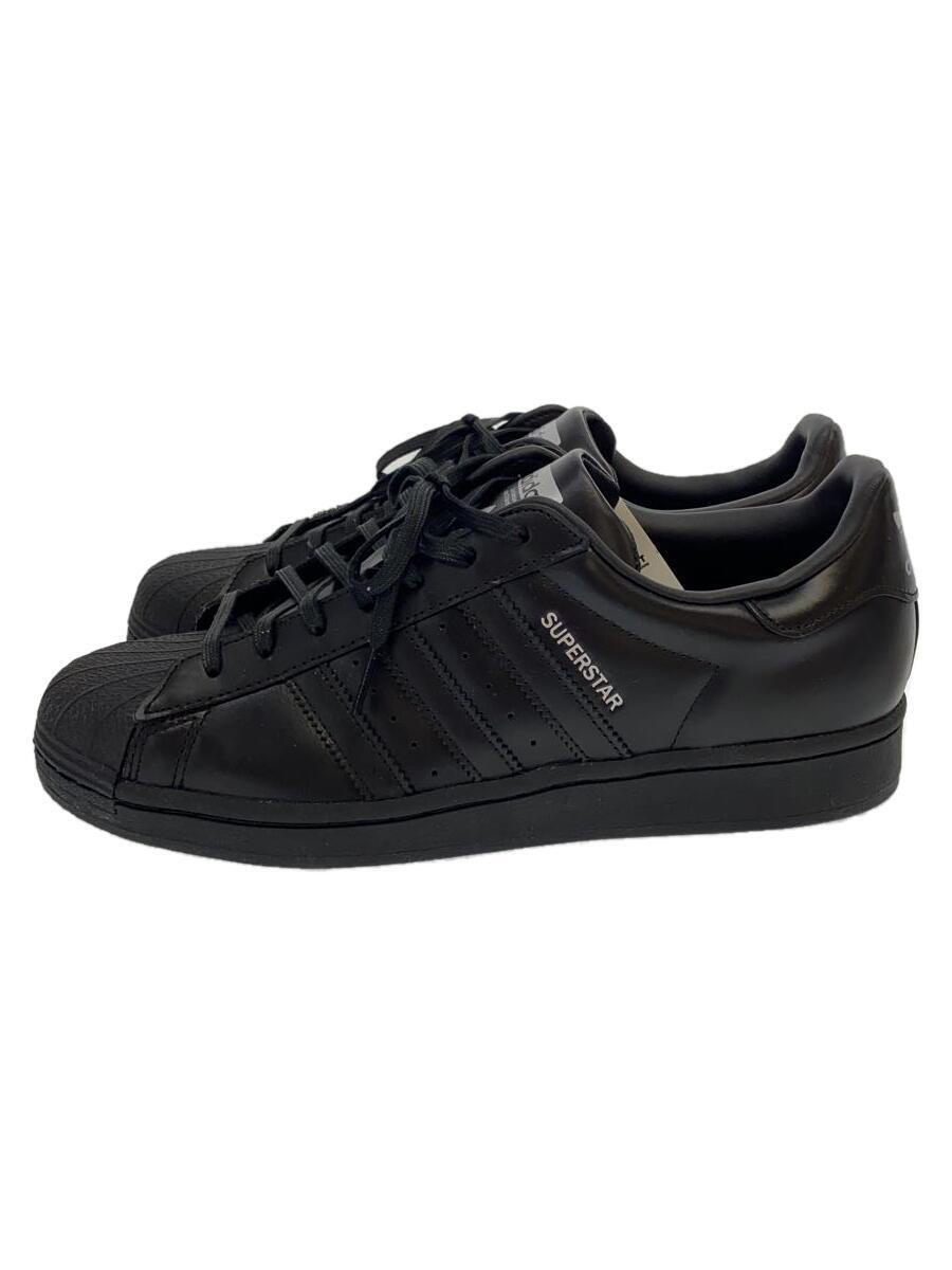 adidas◆SUPERSTAR_スーパースター/26cm/BLK/レザー_画像1