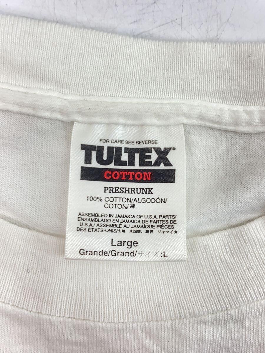 TULTEX◆90S/CUBE BILLET/Tシャツ/L/コットン/WHT/プリント_画像3