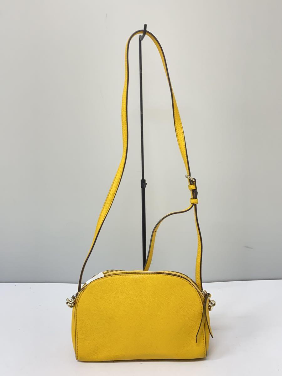 kate spade new york◆ショルダーバッグ/レザー/YLW_画像3