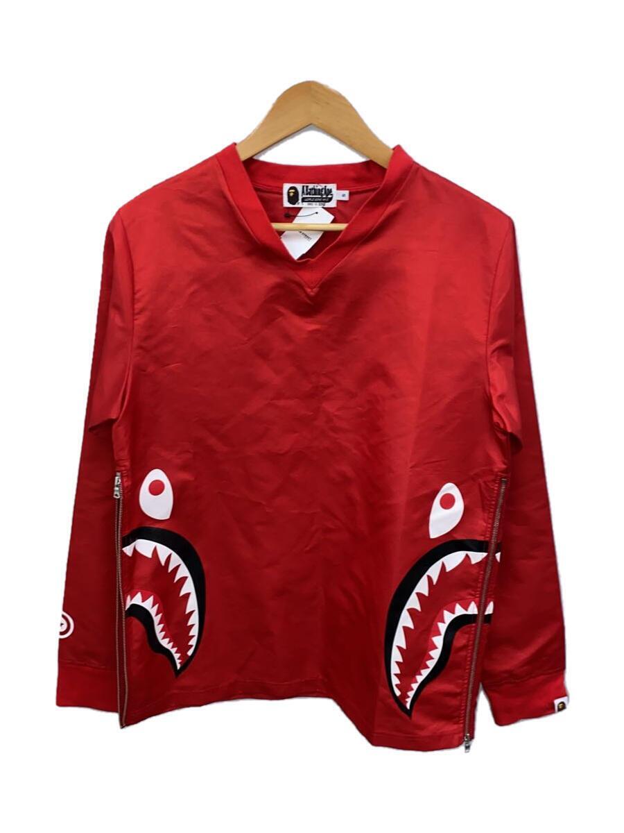 A BATHING APE◆トップス/S/ポリエステル/RED/001LJE701006X_画像1