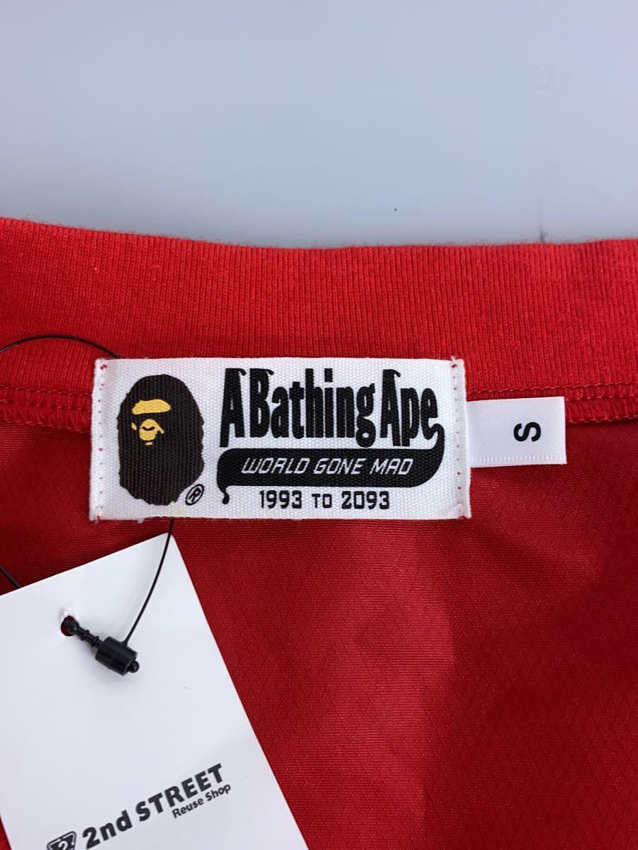 A BATHING APE◆トップス/S/ポリエステル/RED/001LJE701006X_画像3