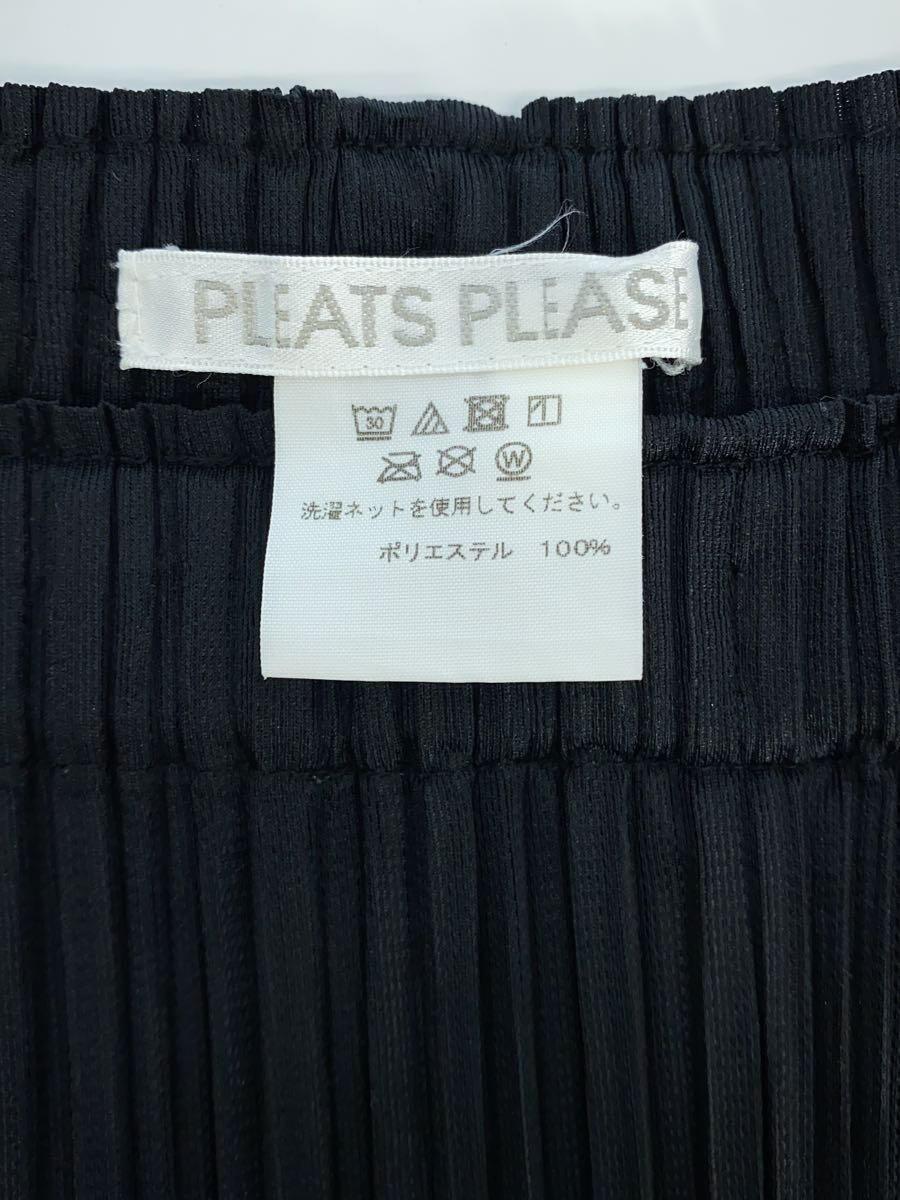 PLEATS PLEASE ISSEY MIYAKE◆FLUFFY BASICS/プリーツパンツ/ボトム/2/ポリエステル/BLK/PP55-JF402/黒_画像3