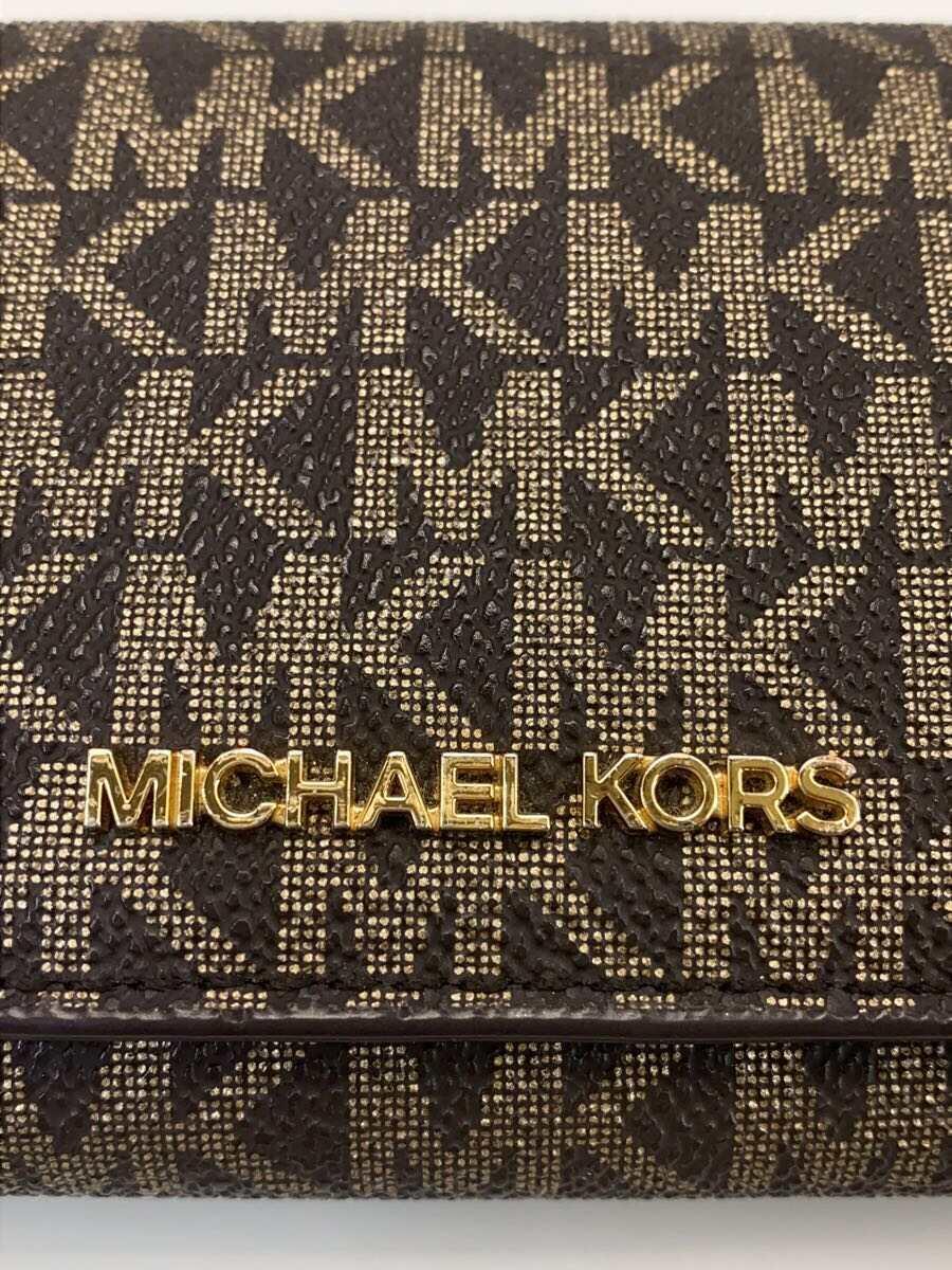 MICHAEL KORS◆3つ折り財布/PVC/BRW/総柄/レディース/35H3GTVE2V/JET SET TRAVEL_画像3