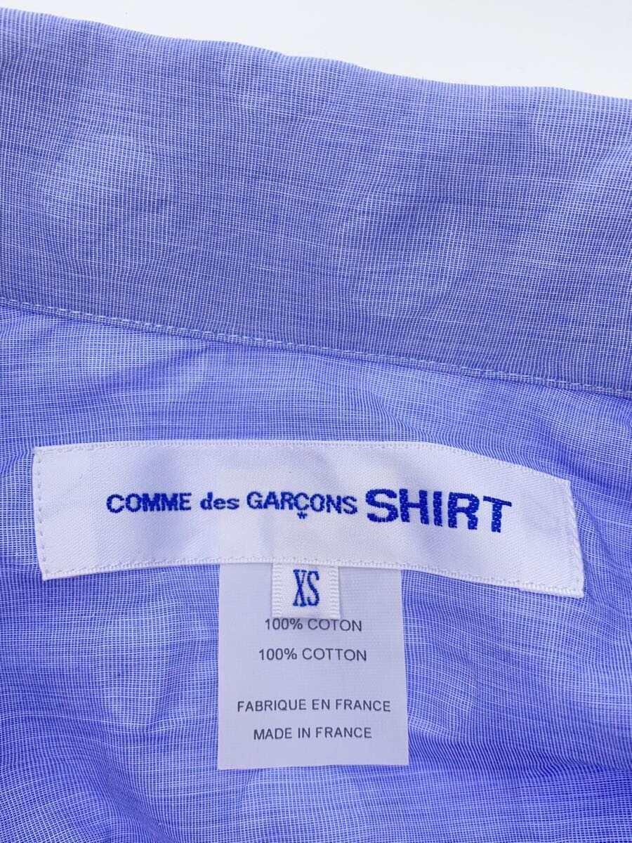 COMME des GARCONS SHIRT◆半袖シャツ/XS/コットン/BLU/S26069の画像3