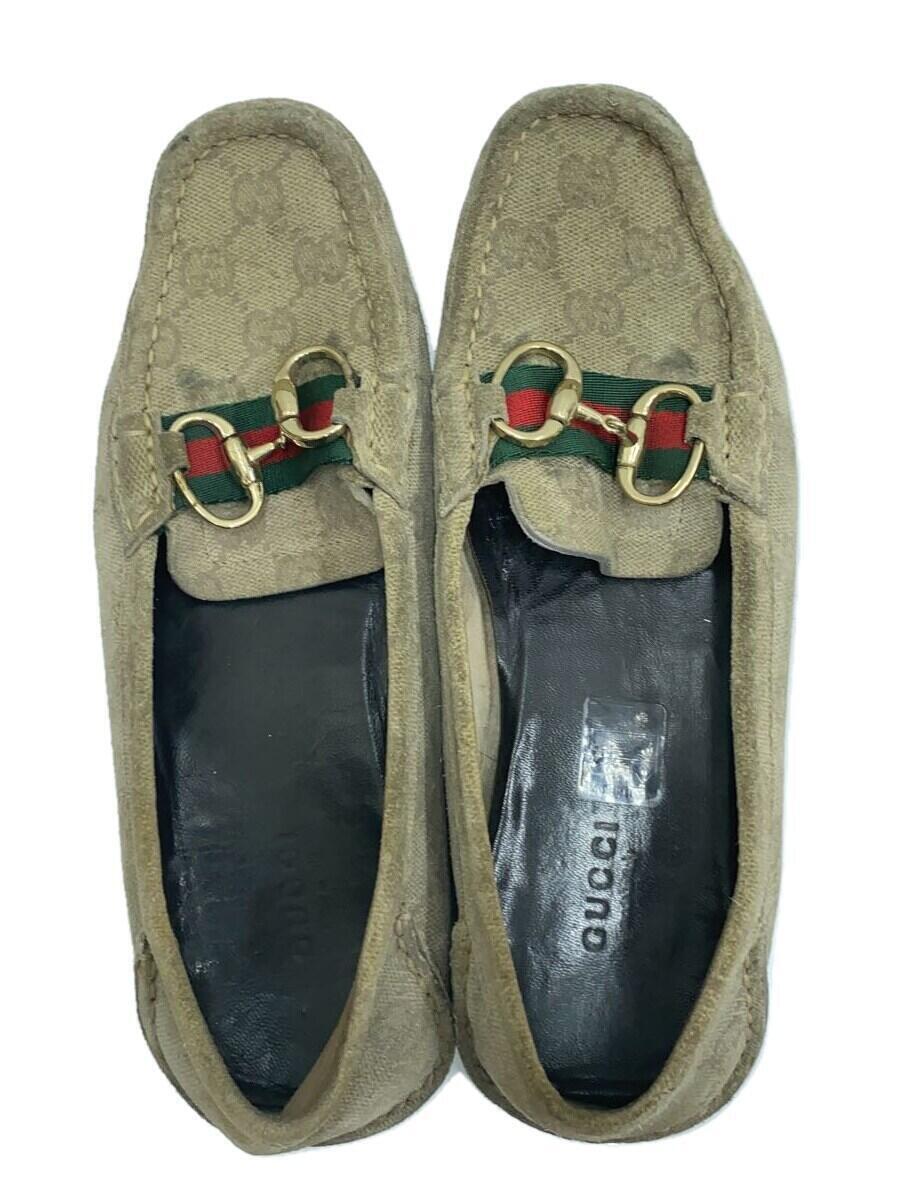 GUCCI◆ローファー/36/KHK/スウェード/138731_画像3