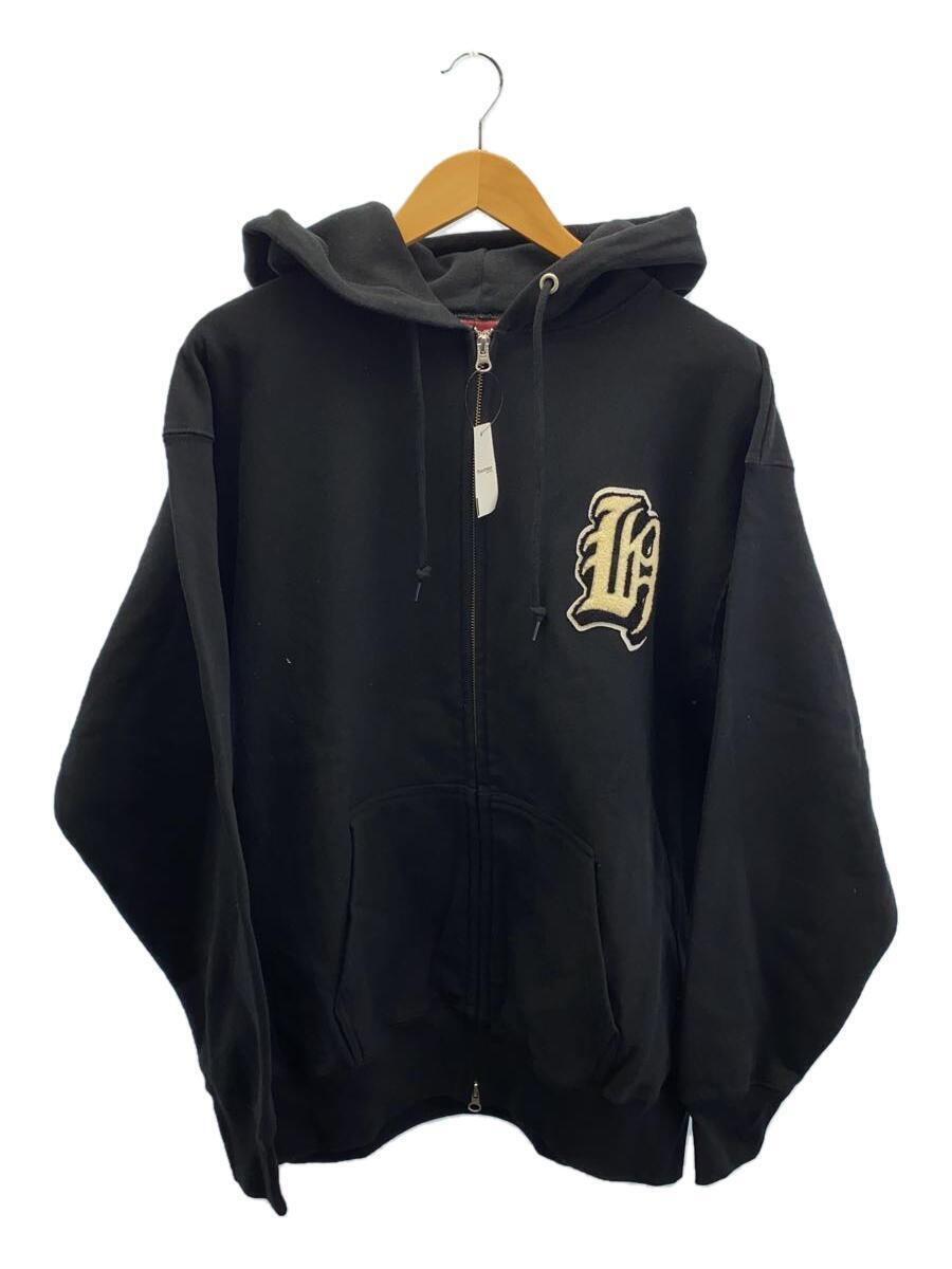 HIDE AND SEEK◆H Hooded Sweat Shirt/23ss/ジップパーカー/XL/コットン/BLK/HC-020523_画像1